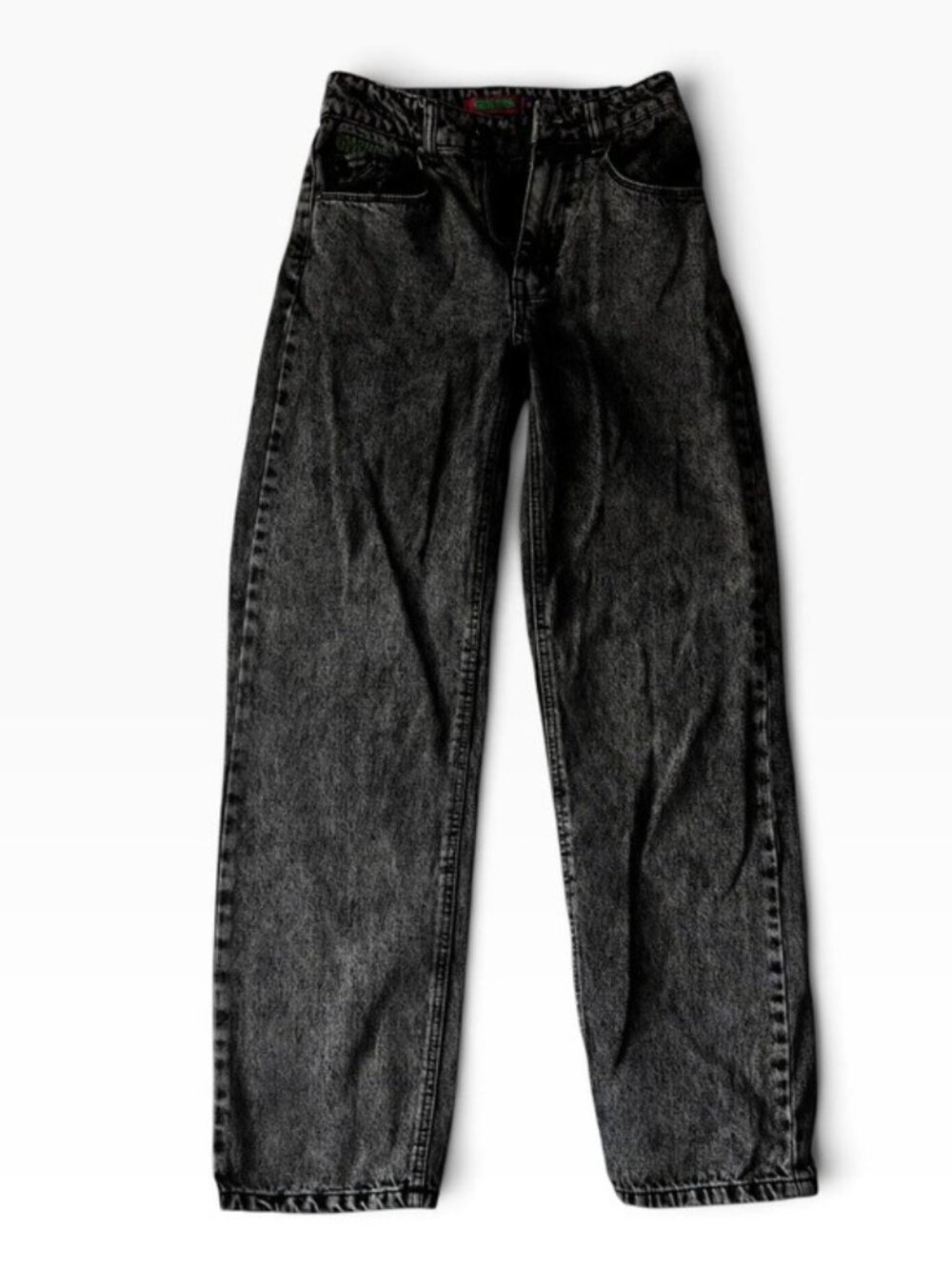 Empyre Black Acid Watch Wide Leg Jeans - 0